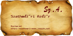 Szathmári Azár névjegykártya